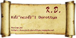 Könczöl Dorottya névjegykártya