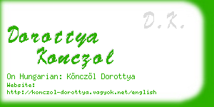 dorottya konczol business card