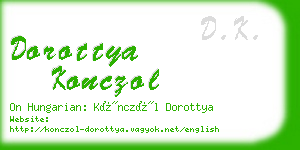 dorottya konczol business card